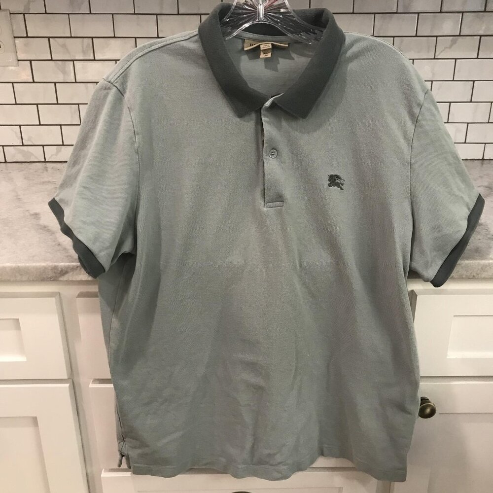 Burberry Polo Shirt Mens 2XL Short Sleeve Embroidered Equestrian Knight